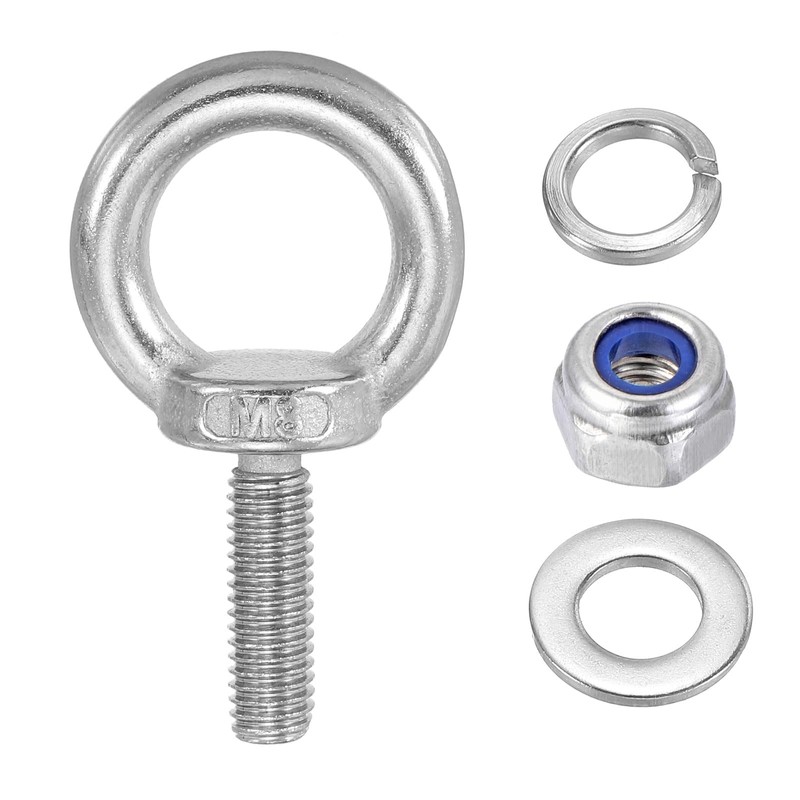 PATIKIL M8 x 25mm Lifting Shoulder Eye Bolts Set of