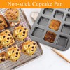 MUXHEL 3 Pcs 12-Cavity Brownie Pan with Dividers, 14" ×