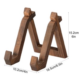 1 x Wooden Plate Stand, Decorative Stand, Plate Stand for Stand, Plate Holder Stand, It Can Be Used as a Display Stand, Photo Stand, Picture Stand, Record Holder, 15.2 cm (Colour: Wood)