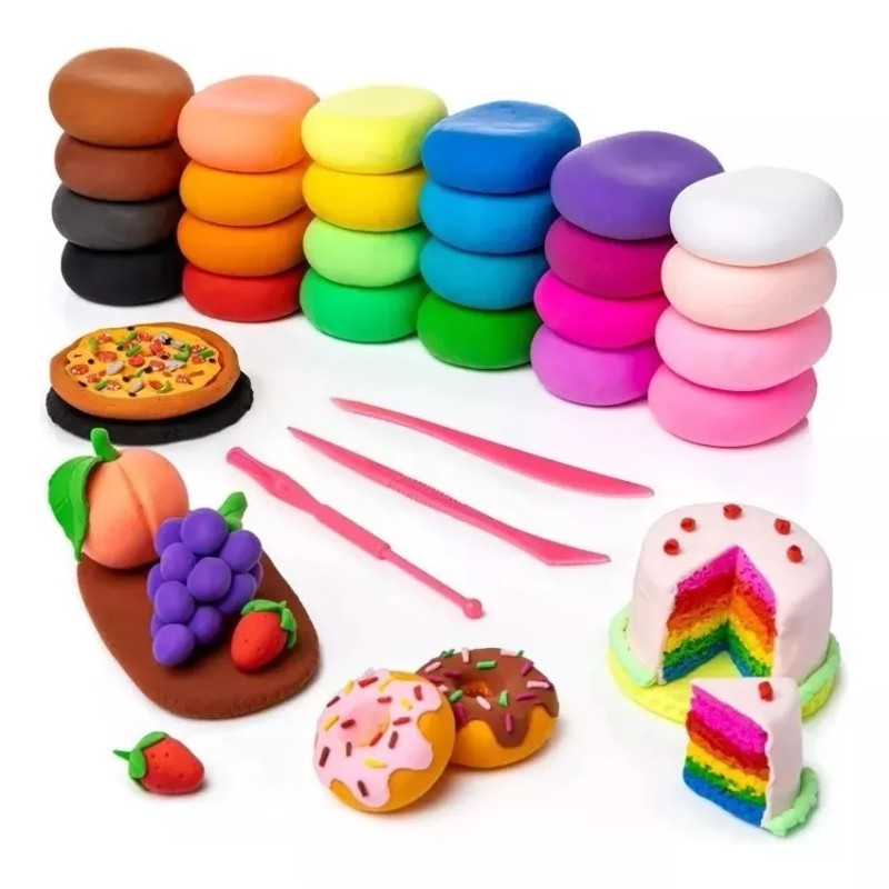 RIVERSOFY Foamy Moldeable 72 Piezas Diferentes Colores, Plastilina