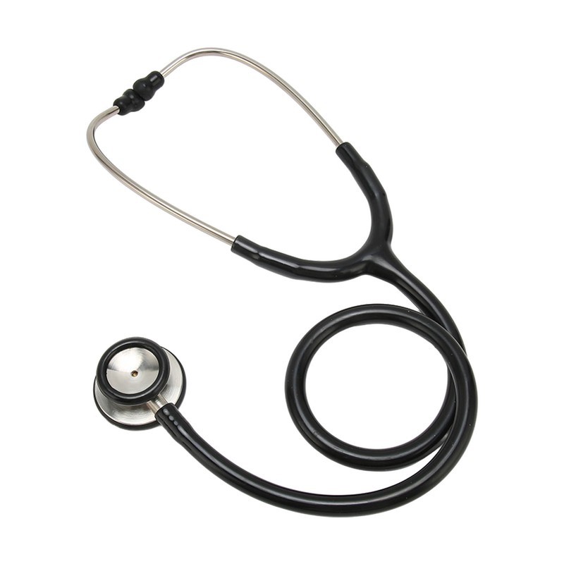 Medical Stethoscope Dual Head Clear Transmission Soft Ear Plugs Stainless