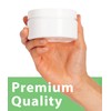 2 oz White Plastic Low Profile Jar with White Smooth