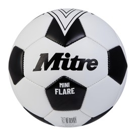 Mitre Flare Recreational Football | Football Gift | Perfect for Kids, Black/White, Mini