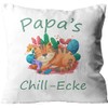 WarmherzIch Papas Chill Corner Cushion Cover with Filling 45 cm