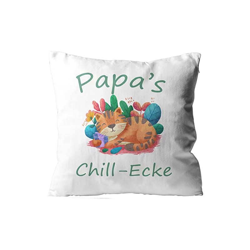 WarmherzIch Papas Chill Corner Cushion Cover with Filling 45 cm