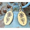 Etched Gold Flower Earrings Bloom. Jewelry Earrings for Women #3298FE572
