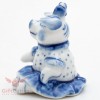 Porcelain gzhel Pig Piglet Girl figurine handmade