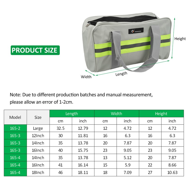 PENGGONG 165-4 16Inch Wear-resistant Maintenance Tool Emergency Storage Bag Multifunctional