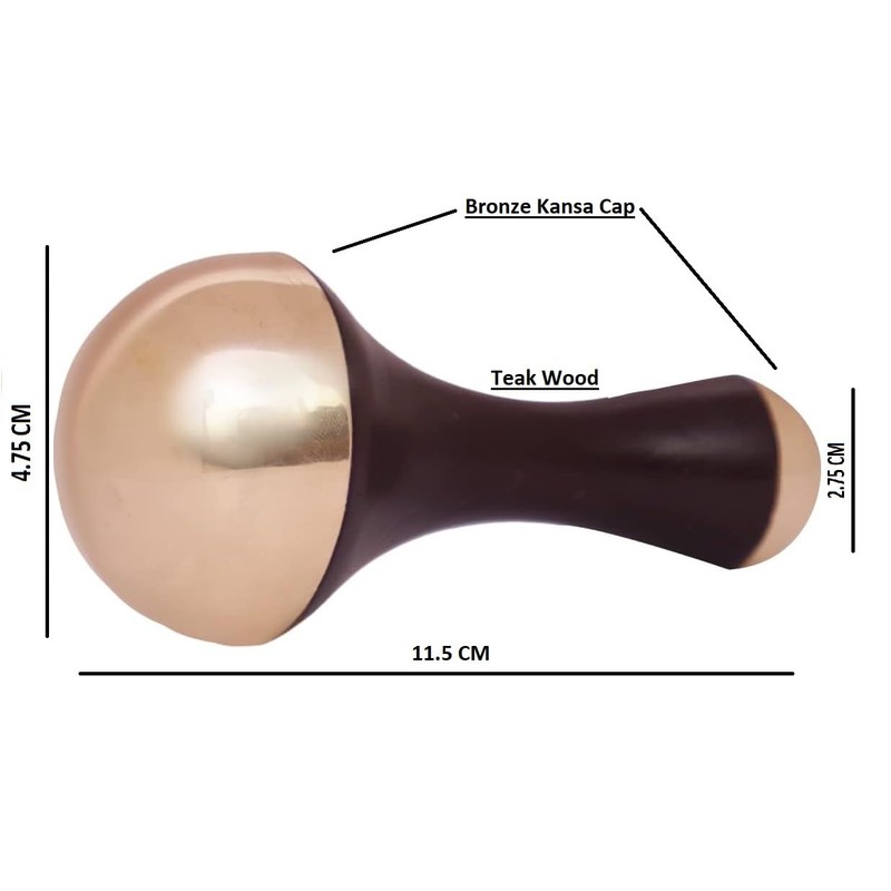 WHOLELIFEOBJECTS Detox Bronze/Kansa Face, Foot and Body Massager - 2
