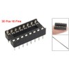 uxcell 30 Pcs 16 Pin 2.54mm DIP IC Socket Solder