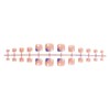 White French Tips Press on Toenails Short Square Fake Toenails