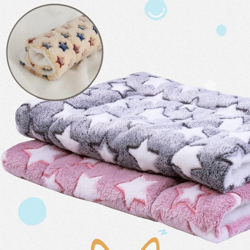 Guangyu Pack of 3 Small Animal Plush Bed, Fluffy Fleece,
