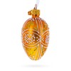 Amber Gold with White and Gold Filigree Design Mini Glass