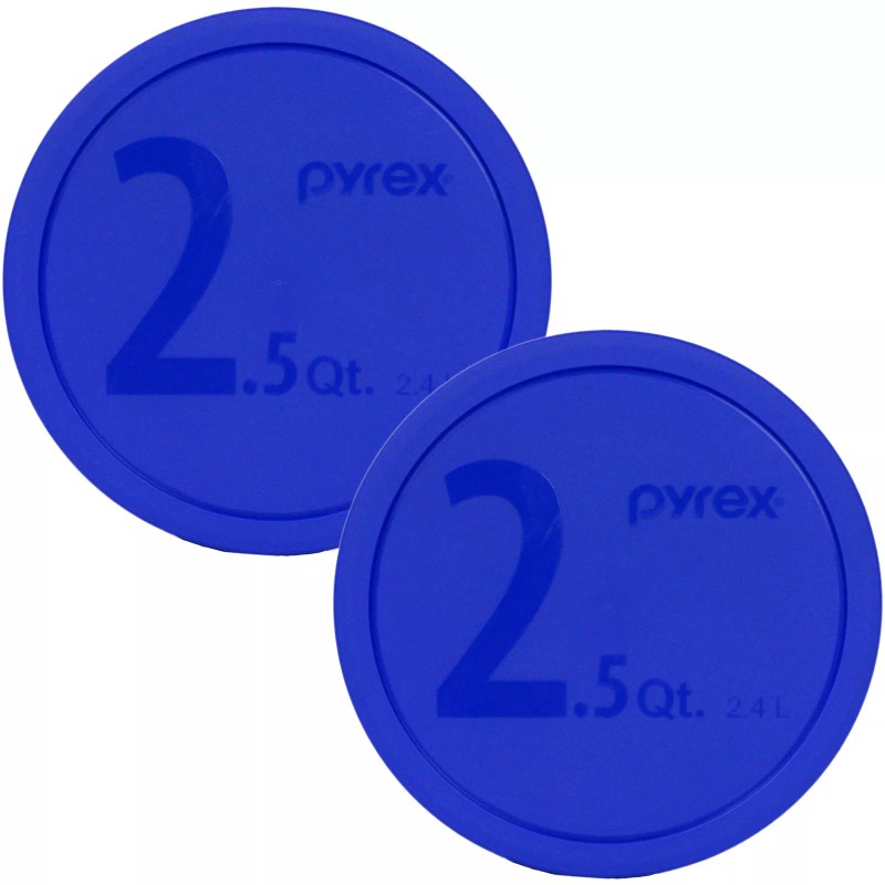 Pyrex 325-PC 2.5 Quart 10" Round Blue Storage Lid Cover