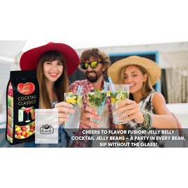 Jelly Belly Cocktail Classics Mix Jelly Beans - 7.5 oz Gift Bag- includes RUS Candy Company Travel Size Pocket Bag (Cocktail Mix)