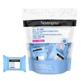 Neutrogena All-in-One Makeup Removing Cleansing Wipes Waterproof Mascara Remo...