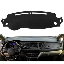 Fcovergurus Dash Cover Mat Custom Fit for 2015-2021 Kia Sedona, Dashboard Cover Pad Carpet Protector F138 (Black)