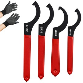 GWAEPU Detacheur Hook Wrench Set of 4 Adjustable Thread Wrench Set with Non-Slip Handle for Suspension Systems