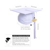 Newrara Matte Graduation Gown Cap Tassel Set (51FF(5'6"-5'8"), White)