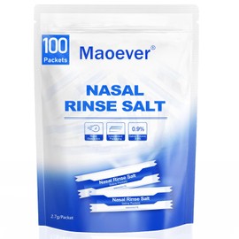 100 Saline Packets, Neti Pot Salt Packets, Individually Wrapped Saline Packets for Neti Pots, Nasal Irrigation, and Squeeze Bottles & Sinus Relief | Sinus Care