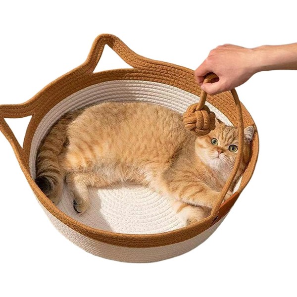 7WUNDERBAR Cat Bed, Washable, Round Cat Basket, Diameter 42 cm,