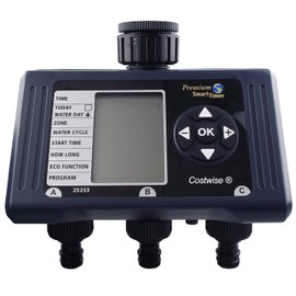 3-Way Outlet Water Timer - optimize water usage and provide precise and automated watering for lawns, flower beds, vegetable gardens, and greenhouses.