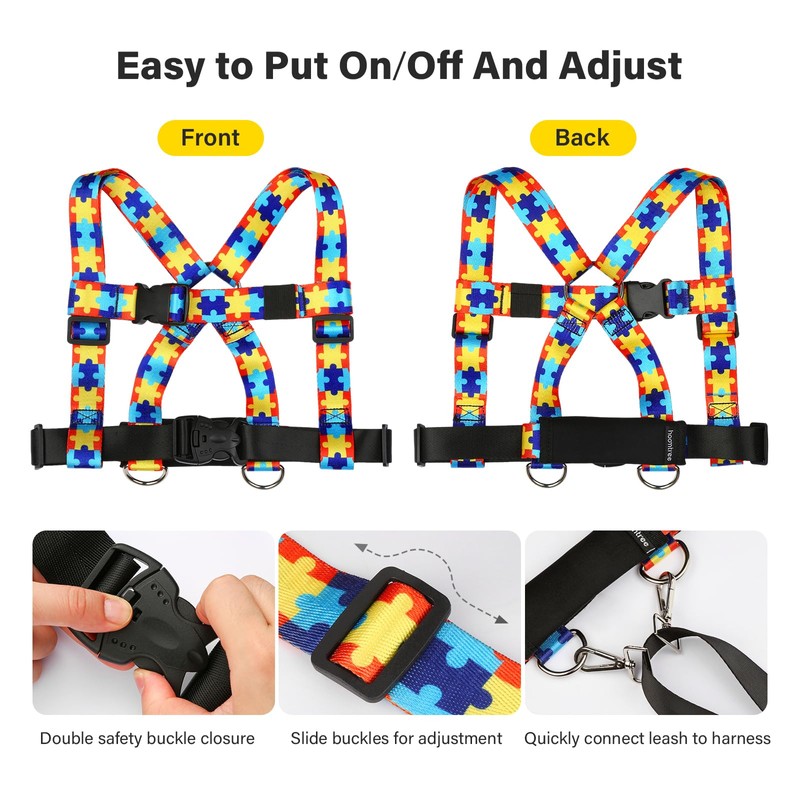HOOMTREE Safety Harness Leash for Kids with Autism, Special Needs