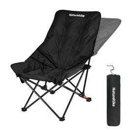 Naturehike Seastar Padded Camping Chair, Oversized 2-Position Adjustable Folding Chair, Portable Camp Chair with Side Pocket & Carry Bag