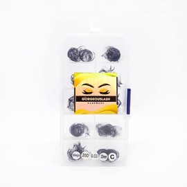 GorgeousLash 20D, 25D Mega Lashes. 500 Premade Volume Lash Fans. Eyelash Extensions. Handmade! (20D - C Curl - 0.03, 23mm)