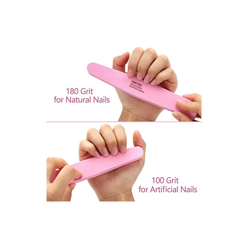 Nail Buffers 20 Pack 100/180 Grit Nail Buffer Block Sponge