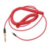 Coiled Headphone Cable Gold Plated Connector Replacement Headset Sound Cord