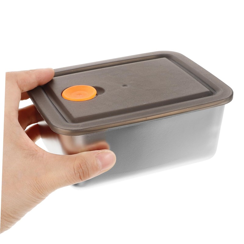 BIUDECO Stainless Steel Refrigerator Fresh Storage Box Snack Preservation Box