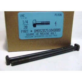 AMERICANINTEGRATEDSUPPLY.COM 1/4-20x4 SQUARE HEAD MACHINE BOLTS STEEL PLAIN (50)