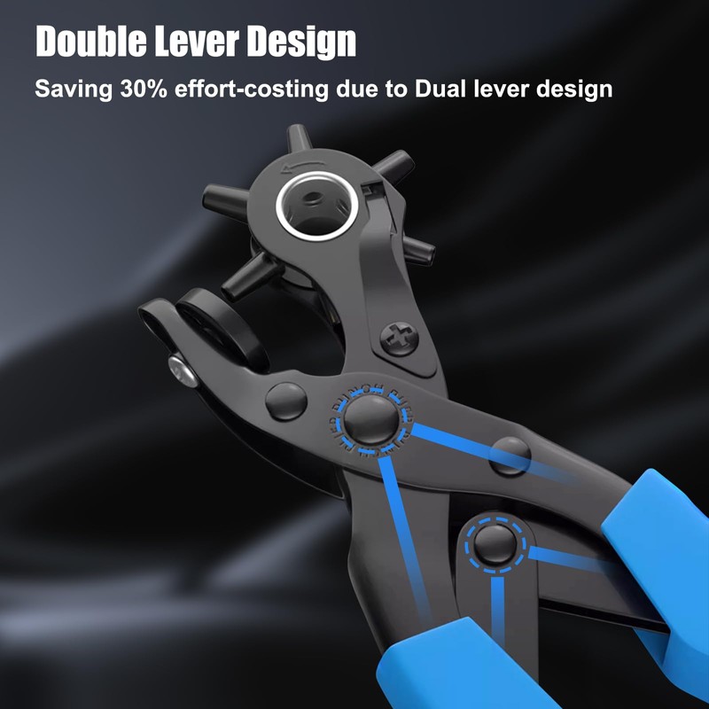 Diyife Belt Hole Puncher, [with Rotatable Punching Head], Hole Punch