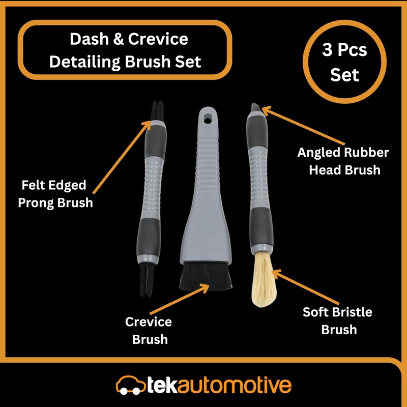Tek Automotive 3 Pack Car Detailing Brush Set – Soft