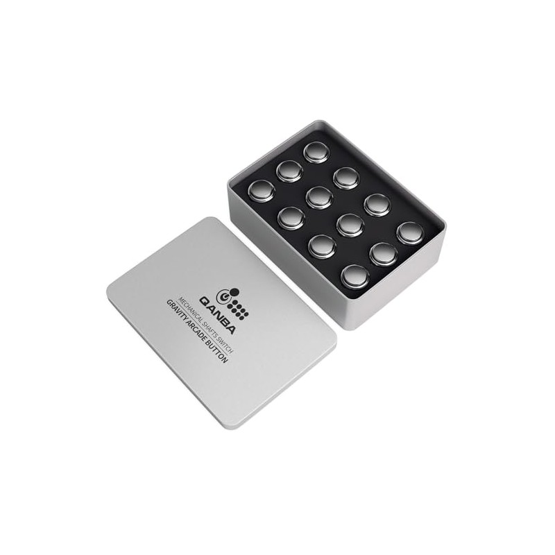 QANBA Gravity KS Mechanical Arcade Buttons 24mm Snap-In Metallic Color