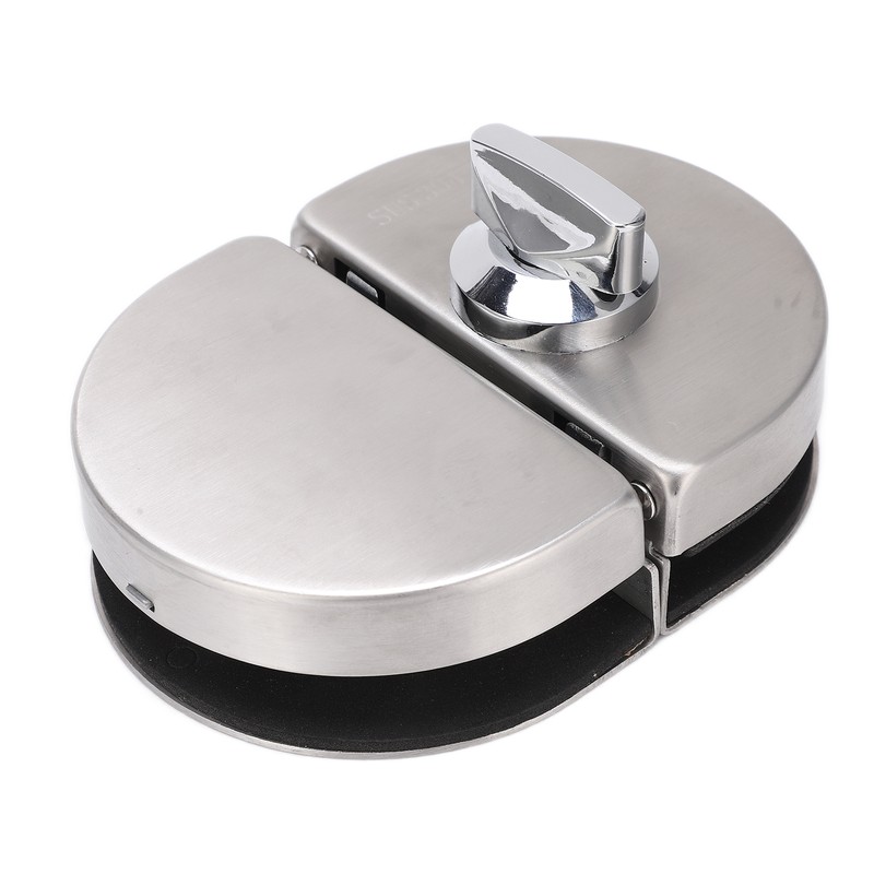 Glass Door Lock 97x65mm Split Type Brushed Polished Surface Replacement
