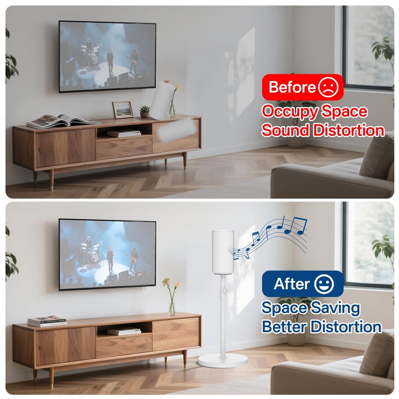 Height Adjustable Floor Speaker Stands Pair for Sony HT-A9 Speaker