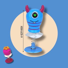 FNA FASHIONS® Set of 12 Colorful Monster Jump-ups Extravaganza |4-5cm High Toys for Everyday Play & Birthday Bag Fillers|