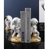 Astronaut Moon Book Ends,Space Theme Bookends for Shelves Decorative Planet