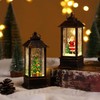 Fall Glittering Snow Globe，Water Lantern Decorations with Falling Snow，for Christmas