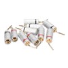 10pcs Banana Plug Needle Type Professional 24K Gold Plated Speaker