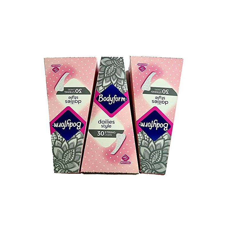 Pack of 3 x Bodyform Dailies Style String Liners 30