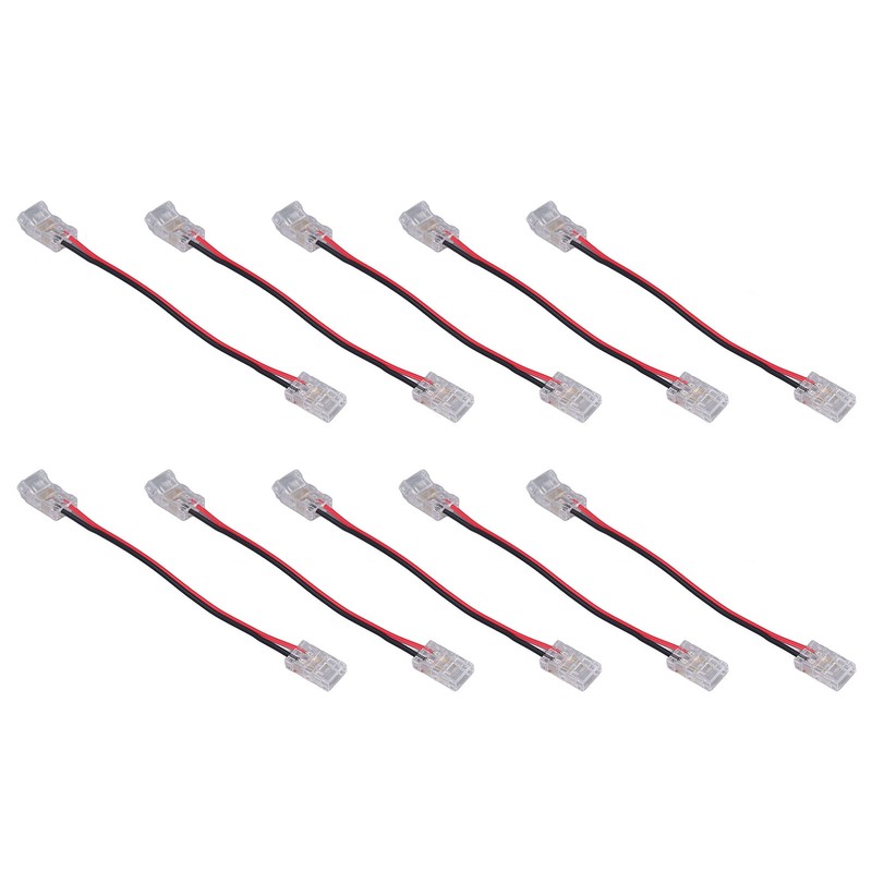 10pcs COB Strip Light Connector Professional Double Head 8mm 2