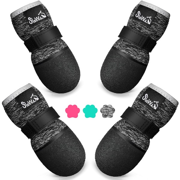 SlowTon Dog Shoes - Breathable Dog Sock Boots for Hardwood