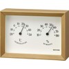 RHYTHM Temperature Humidity Meter A6 Size Wooden Frame Interior RHYTHM