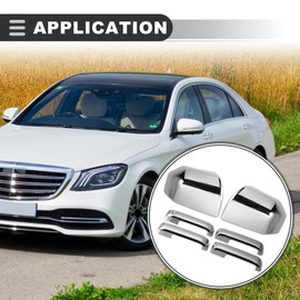 Motoforti Top Half Mirror Cover Door Handle Cover, Car Accessories, for Ford F150 2015-2020 Pickup Truck, ABS,Silver Tone