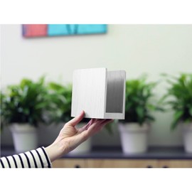 Napkin Holder For Table - Wooden Farmhouse Napkin Holders, White Simple Upright Vertical Dining Table Cocktail Napkins Dispenser, Kitchen Rustic Natural Walnut Wood For Paper Napkins