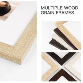 FinalFind 16x24 Picture Frame Set of 3, Natural Wood Grain 16x24 Frame Gallery Wall 16 x 24 Poster Frame for Horizontal and Vertical Wall Mounting (3 pack, Natural)