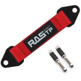 RASTP Limit Strap, Premium Quad Wrap Limit Strap Car Hauler Axle Straps Truck Wrecker Wheel Tie Down Strap with 10,000 Lb Webbing Strength (10 Inch, Red)